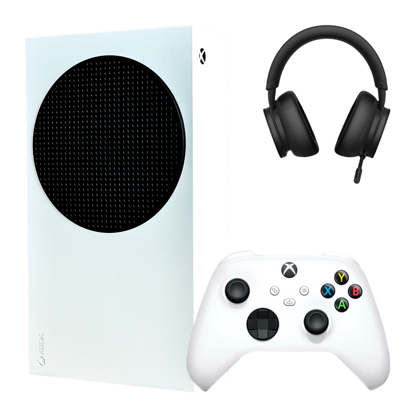 Набор Консоль Microsoft Xbox Series S 512GB White Б/У  + Геймпад Беспроводной Robot + Гарнитура Wireless Headset (2024) Black - Retromagaz
