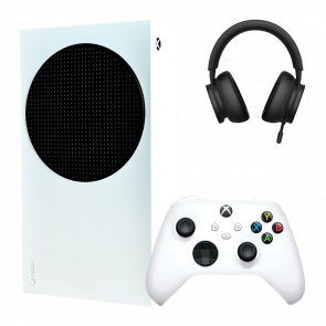 Набор Консоль Microsoft Xbox Series S 512GB White Б/У + Геймпад Беспроводной Robot + Гарнитура Wireless Headset (2024) Black Набор Консоль Microsoft Xbox Series S 512GB White Б/У + Геймпад Беспроводной Robot + Гарнитура Wireless Headset (2024) Black - Retromagaz
