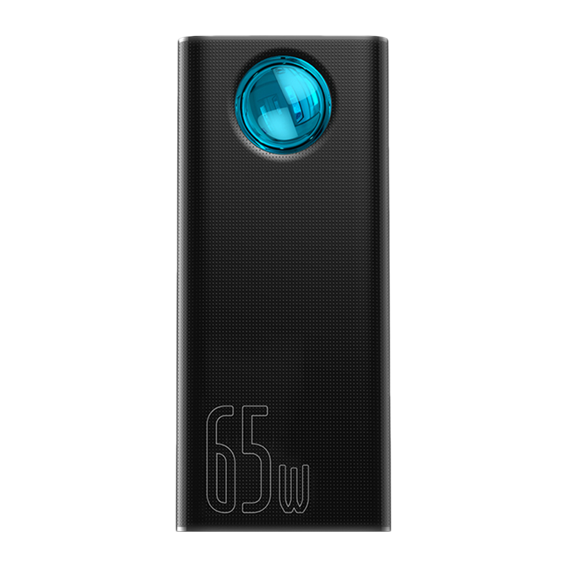 Портативный Аккумулятор Power Bank Baseus Amblight Digital Display Quick Charge Black 30000 mAh 65 W - Retromagaz