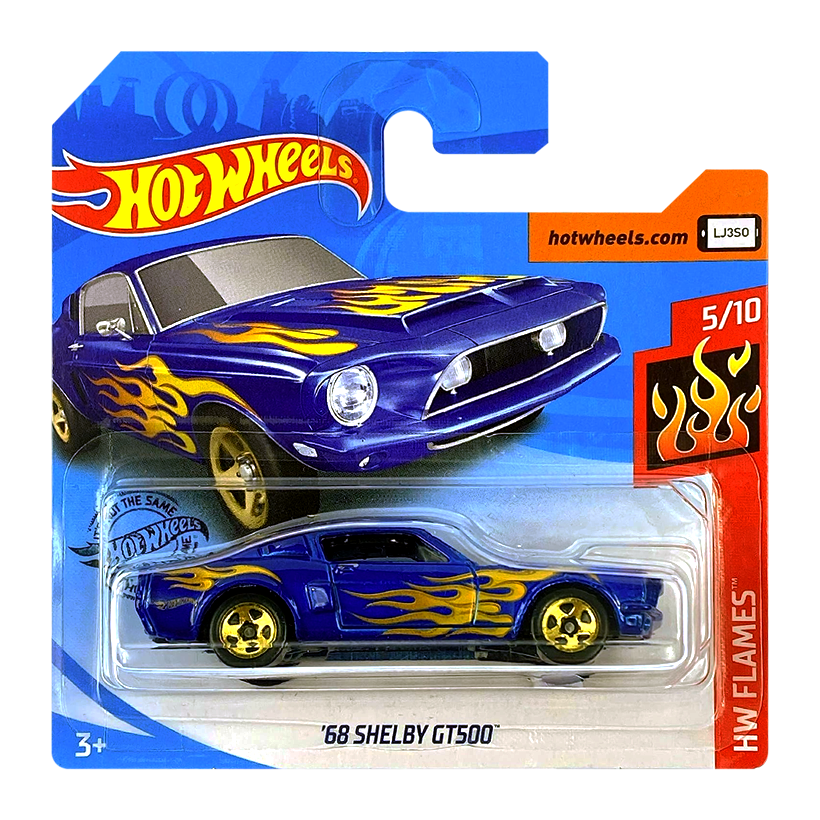 Машинка Базовая Hot Wheels '68 Shelby GT500 Flames 1:64 GHD60 Blue - Retromagaz