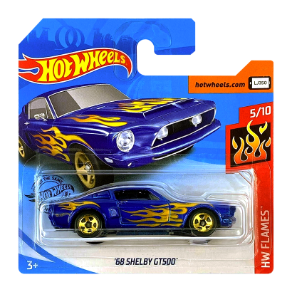 Машинка Базовая Hot Wheels '68 Shelby GT500 Flames 1:64 GHD60 Blue - Retromagaz