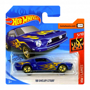 Машинка Базовая Hot Wheels '68 Shelby GT500 Flames 1:64 GHD60 Blue - Retromagaz