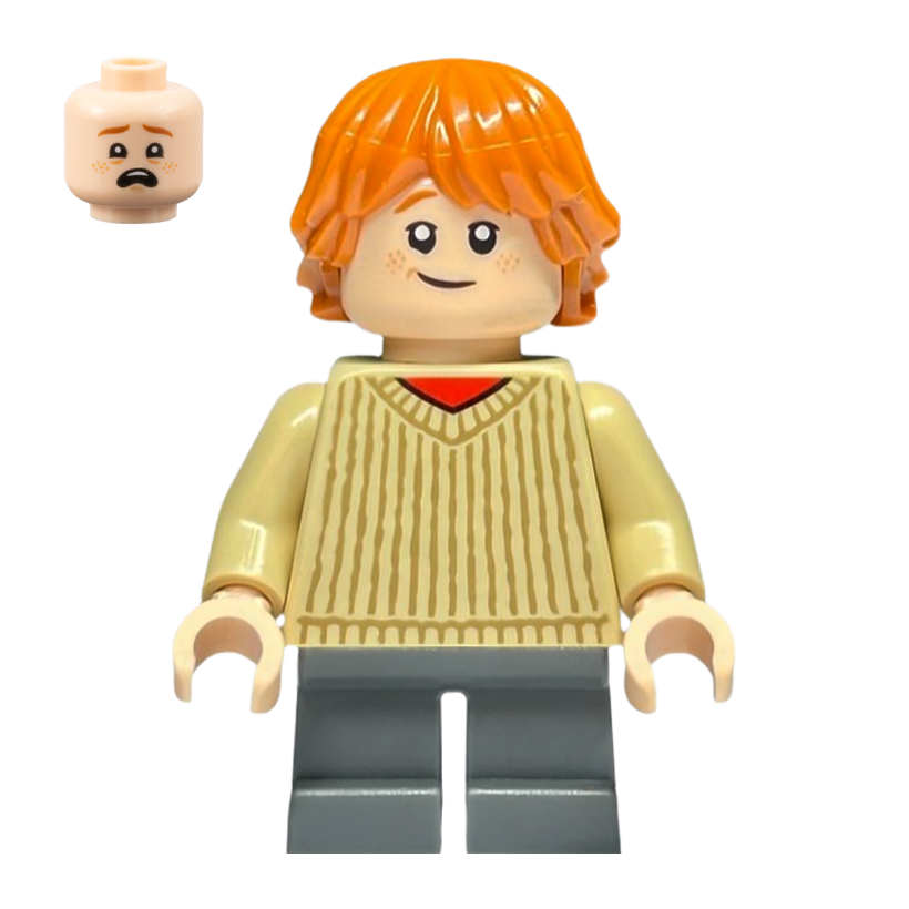 Фігурка Lego Harry Potter Ron Weasley Tan Sweater Films hp482 Б/У - Retromagaz