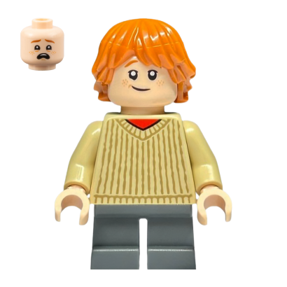 Фігурка Lego Harry Potter Ron Weasley Tan Sweater Films hp482 Б/У - Retromagaz