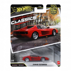 Машинка Premium Hot Wheels Ferrari Testarossa Modern Classics 1:64 JKF00 Red - Retromagaz