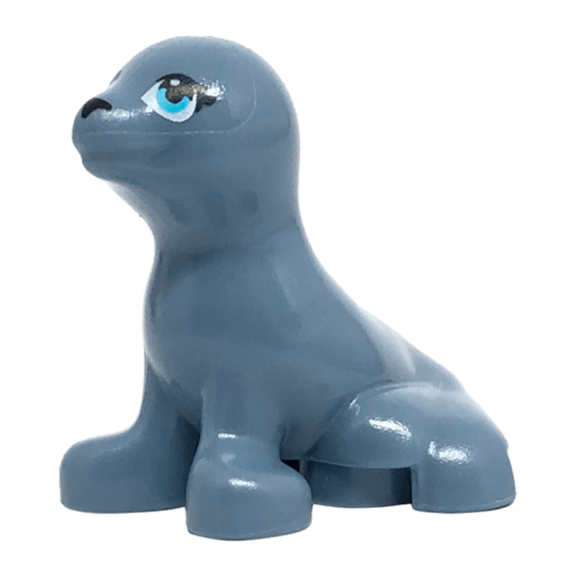 Фигурка Lego Вода Seal Friends with Black Nose and Medium Azure Eyes Pattern Animals bb0682pb01 1 6185476 Sand Blue Б/У - Retromagaz