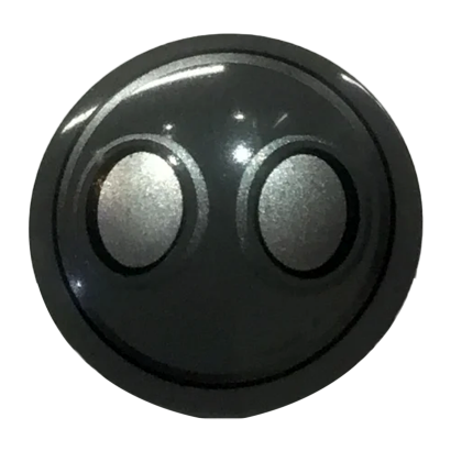 Зброя Lego Щит Circular Convex Face with Silver Ovals Pattern 75902pb25 6151878 Dark Bluish Grey Б/У - Retromagaz