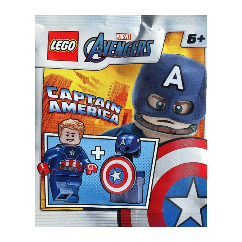 Конструктор Lego Фігурка Captain America Paper Bag Super Heroes 242106 sh0686 Новий - Retromagaz