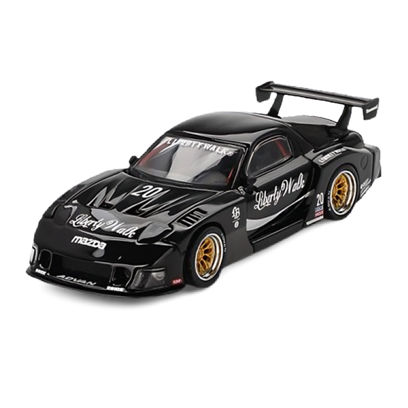 Машинка Premium MINI GT MAZDA RX-7 LB-Super Silhouette Liberty Walk 1:64 MGT00785 Black - Retromagaz