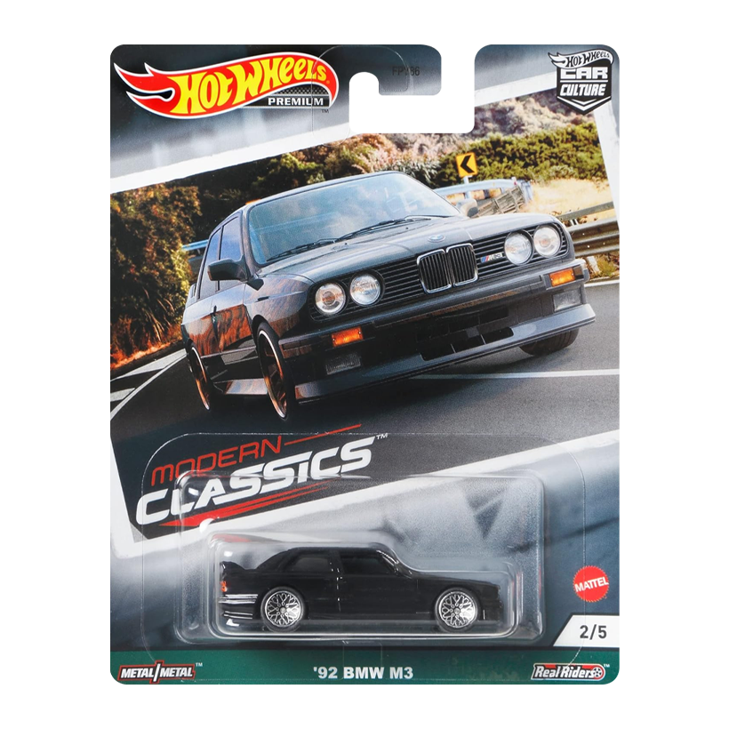 Машинка Premium Hot Wheels '92 BMW M3 Modern Classics 1:64 GRJ92 Black - Retromagaz
