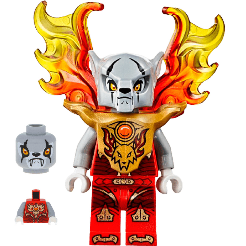 Фігурка Lego Wolf Tribe Worriz Armor Breastplate Flame Wings Legends of Chima loc129 70220 Б/У - Retromagaz