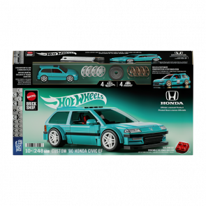 Конструктор Hot Wheels Mattel Brick Shop Hot Wheels Custom ’90 Honda Civic EF 248 Деталей JHF62 Blue - Retromagaz