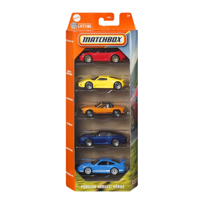Машинка Большой Город 5шт Matchbox Porsche 911 Carrera Cabriolet / 918 Spyder / 1971 914 / 911 Targa / 2007 Heroes 1:64 JBX28 Red Машинка Большой Город 5шт Matchbox Porsche 911 Carrera Cabriolet / 918 Spyder / 1971 914 / 911 Targa / 2007 Heroes 1:64 JBX28 Red - Retromagaz