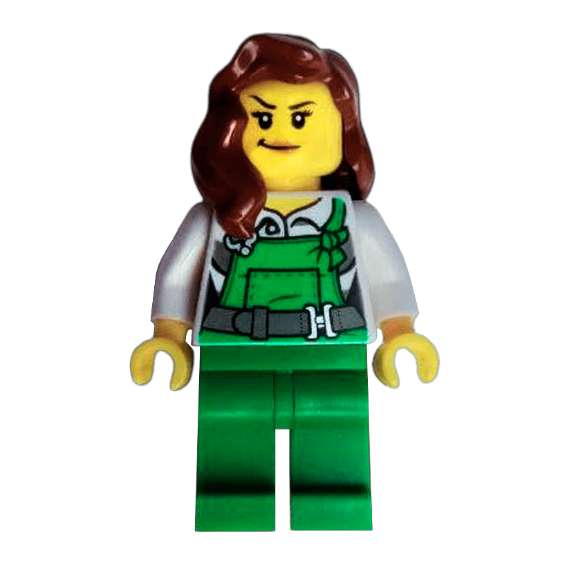 Фігурка Lego Police 973pb2664 Bandit Female with Green Overalls City cty0745 Б/У - Retromagaz