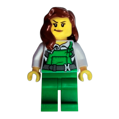 Фігурка Lego Police 973pb2664 Bandit Female with Green Overalls City cty0745 Б/У - Retromagaz