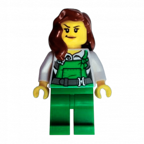 Фигурка Lego 973pb2664 Bandit Female with Green Overalls City Police cty0745 Б/У