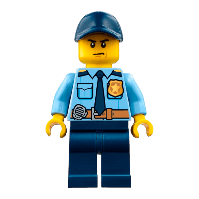 Фігурка Lego 973pb2600 Shirt with Dark Blue Tie and Gold Badge City Police cty0748 1 Б/У - Retromagaz