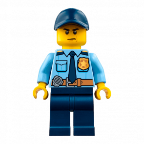 Фігурка Lego 973pb2600 Shirt with Dark Blue Tie and Gold Badge City Police cty0748 1 Б/У