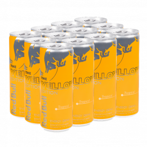 Набір Напій Енергетичний 12шт Red Bull Yellow Edition Tropical 250ml - Retromagaz