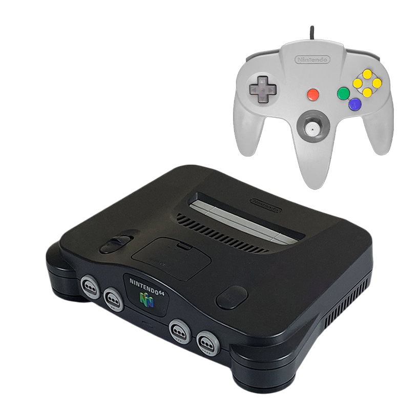 Набір Консоль Nintendo N64 NUS-001 Europe Charcoal Grey Б/У  + Геймпад Дротовий - Retromagaz