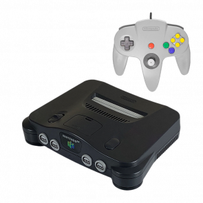 Набір Консоль Nintendo N64 NUS-001 Europe Charcoal Grey Б/У  + Геймпад Дротовий - Retromagaz
