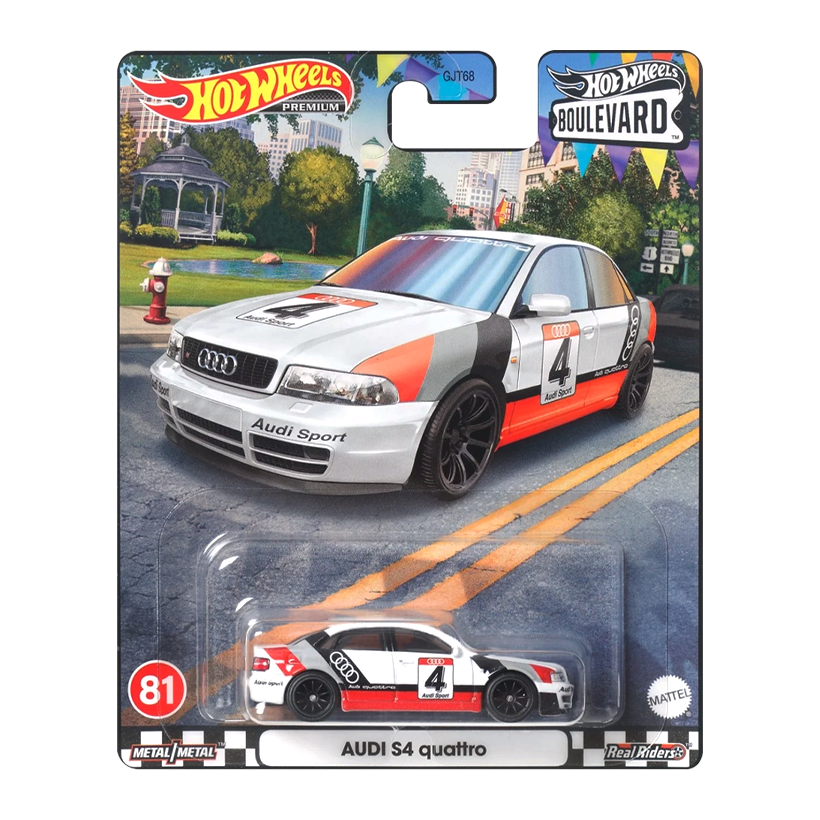 Машинка Premium Hot Wheels Audi S4 Quattro Boulevard 1:64 GJT68/HKF30 White - Retromagaz