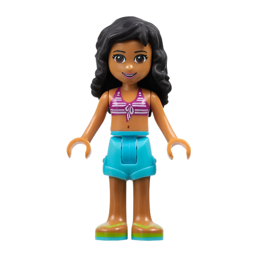 Фигурка Lego Girl Kate Medium Azure Shorts Striped Bikini Top Friends frnd039 Б/У - Retromagaz