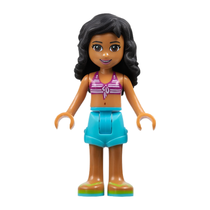 Фигурка Lego Girl Kate Medium Azure Shorts Striped Bikini Top Friends frnd039 Б/У - Retromagaz