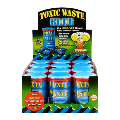 Цукерки 12шт Toxic Waste Blue Sour Candy 42g - Retromagaz