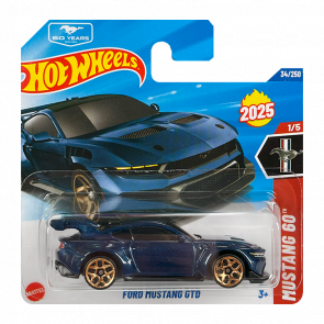 Машинка Базова Hot Wheels Ford Mustang GTD Mustang 60th 1:64 JBB93 Blue Машинка Базова Hot Wheels Ford Mustang GTD Mustang 60th 1:64 JBB93 Blue - Retromagaz