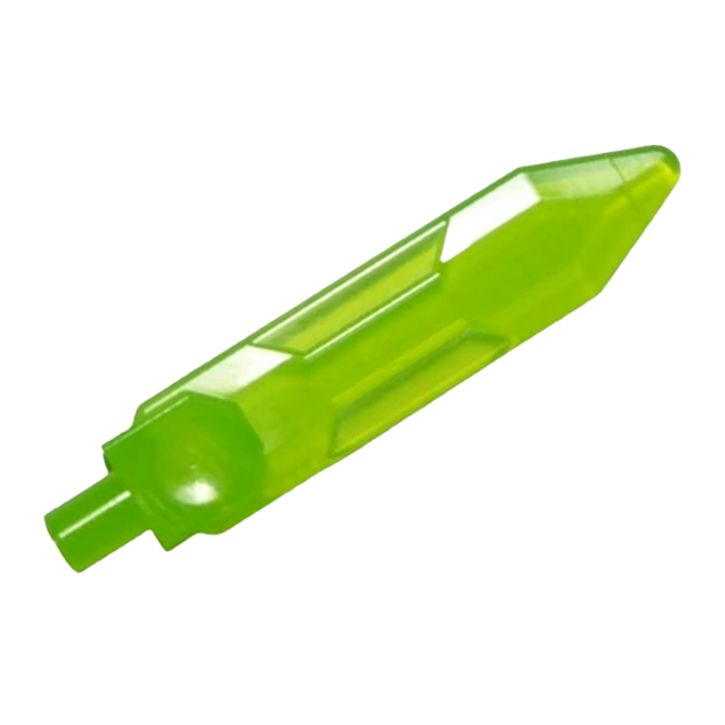 Зброя 2шт Lego Меч Blade with Bar 23860 6301802 Trans-Bright Green Б/У - Retromagaz