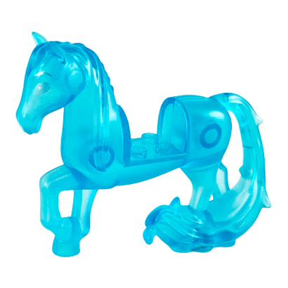 Фігурка Lego Horse Long Swooshy Tail with Metallic Light Blue Eyes Animals Земля 58484c01pb01 58483c01pb01 1 6274769 Trans-Light Blue Б/У - Retromagaz
