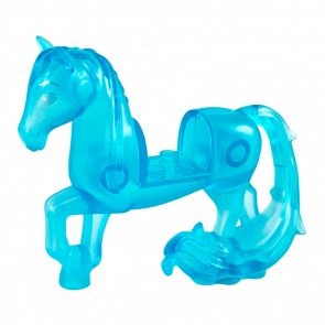 Фігурка Lego Horse Long Swooshy Tail with Metallic Light Blue Eyes Animals Земля 58484c01pb01 58483c01pb01 1 6274769 Trans-Light Blue Б/У