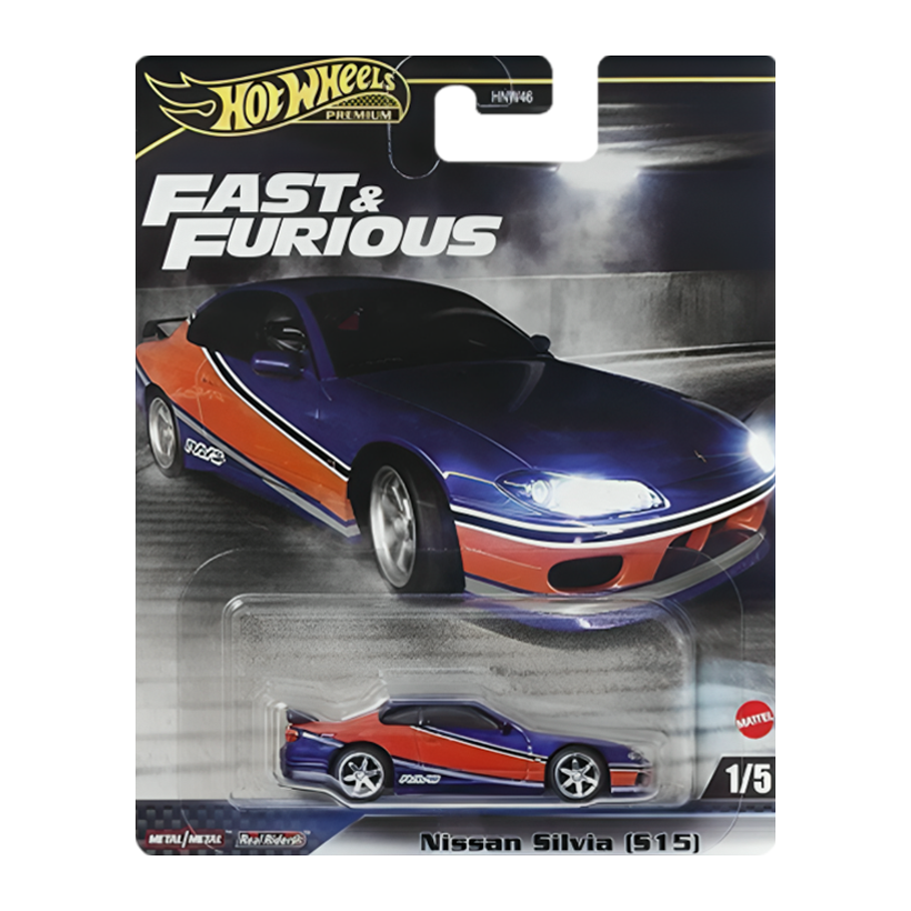 Машинка Premium Hot Wheels Nissan Silvia (S15) Fast & Furious 1:64 HYP73 Blue - Retromagaz