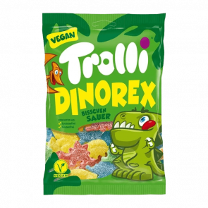 Цукерки Жувальні Trolli Dinorex 150g - Retromagaz