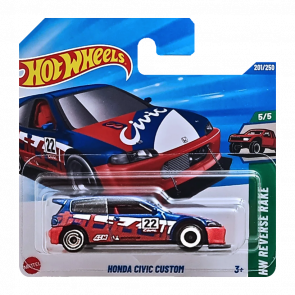 Машинка Базовая Hot Wheels Honda Civic Custom Reverse Rake 1:64 JBB22 Red - Retromagaz