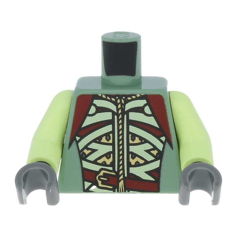 Туловище Lego Lord of the Rings Armor with Light Green King of the Dead Films 973pb1448c01 lor071 6043146 Dark Bluish Grey Б/У - Retromagaz