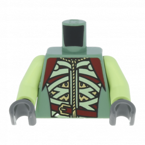 Туловище Lego Lord of the Rings Armor with Light Green King of the Dead 973pb1448c01 lor071 6043146 Dark Bluish Grey Б/У - Retromagaz