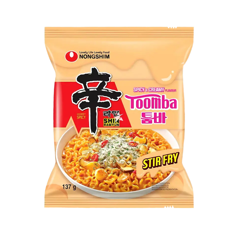 Лапша Nongshim Shin Рамьон Toomba Stir Fry с Сыром и Кремом Средне Острая 137g - Retromagaz
