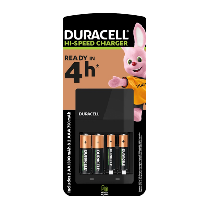 Зарядний Пристрій Duracell AA 1300mAh + AAA 750mAh + Cef 14 4шт - Retromagaz