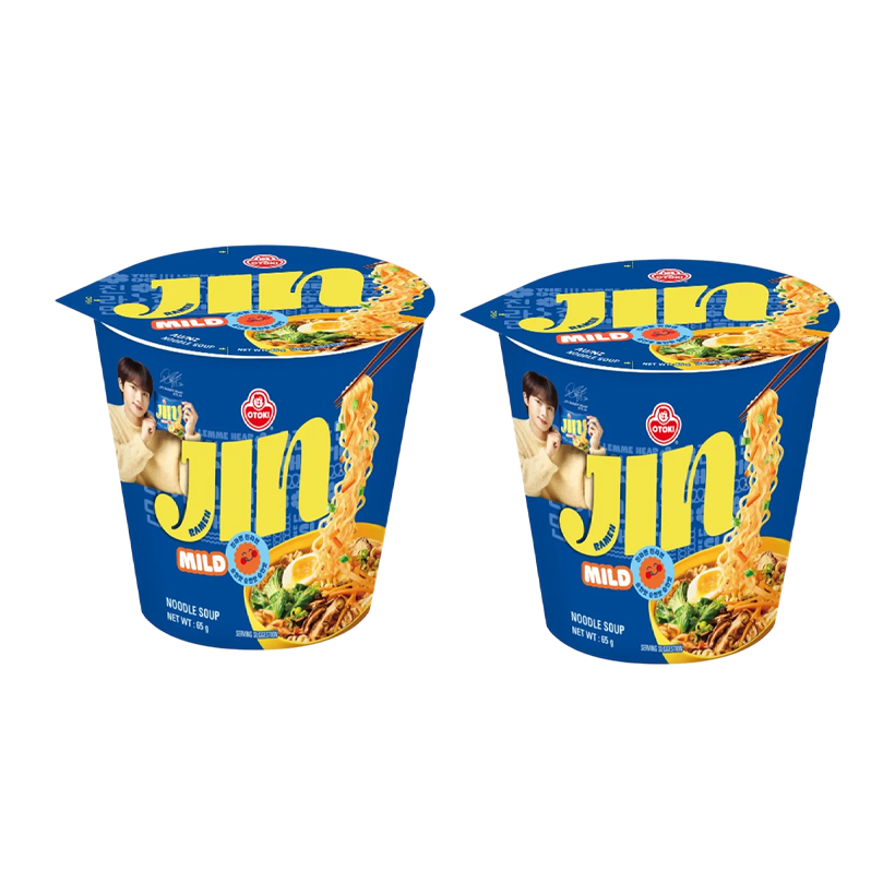 Набір Локшина 2шт Ottogi Jin Ramen у Стаканчику Середньогостра 65g - Retromagaz