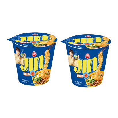 Набор Лапша 2шт Ottogi Jin Ramen в Стаканчике Средне Острая 65g - Retromagaz