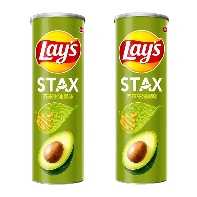 Набор Чипсы 2шт Lay's Stax Азиатские со Вкусом Авокадо и Сладкой Горчицы 104g - Retromagaz