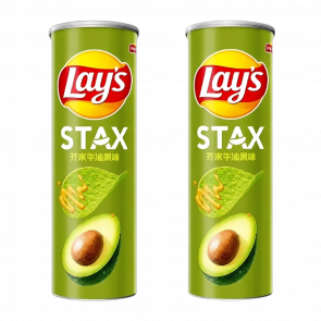 Набір Чипси 2шт Lay's Stax Азійські зі Смаком Авокадо і Солодкої Гірчиці 104g - Retromagaz
