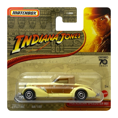 Машинка Большой Город Matchbox Auburn 1936 Auburn Speedster Indiana Jones Showroom 1:64 HLC64 White - Retromagaz