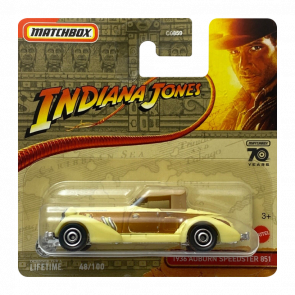 Машинка Велике Місто Matchbox Auburn 1936 Auburn Speedster Indiana Jones Showroom 1:64 HLC64 White - Retromagaz