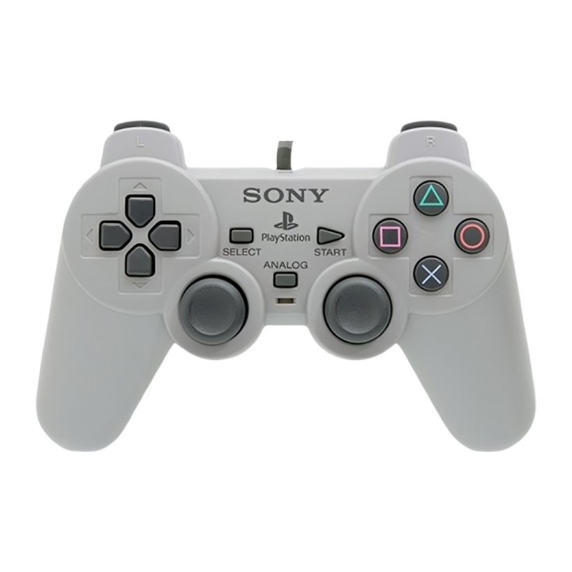Геймпад Проводной Sony PlayStation 1 SCPH-1180 Dual Analog Grey 2m Б/У - Retromagaz