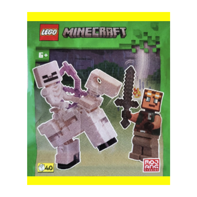 Конструктор Lego Фигурка Hero with Skeleton Horseman Paper Bag Minecraft 662509 Новый - Retromagaz