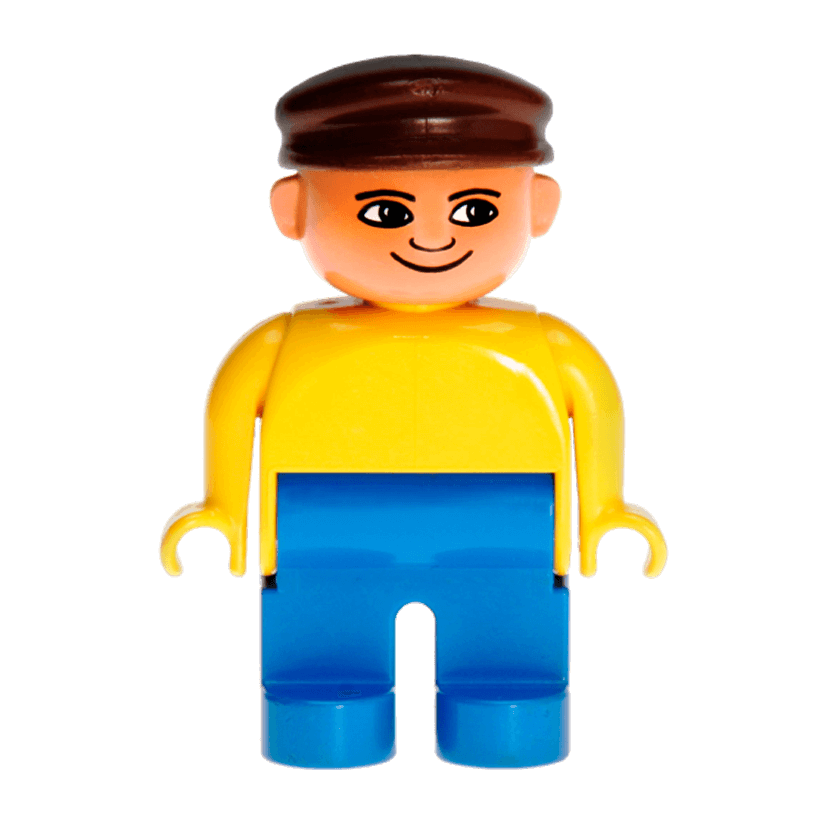 Фигурка Lego Duplo People Blue Legs Yellow Top 4555pb086 Б/У Нормальный - Retromagaz