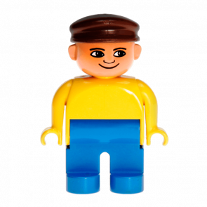 Фигурка Lego Duplo People Blue Legs Yellow Top 4555pb086 Б/У Нормальный - Retromagaz